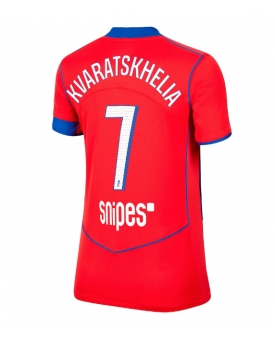 Billige Fotballdrakt Paris Saint-Germain Khvicha Kvaratskhelia #7 Replika Tredjedrakt Dame 2025-26 Kortermet Billige Fotballdrakt Paris Saint-Germain Khvicha Kvaratskhelia #7 Replika Tredjedrakt Dame 2025-26 Kortermet